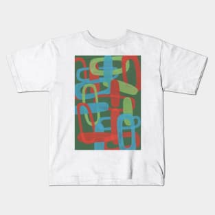 Abstract, green, red and blue. Kids T-Shirt